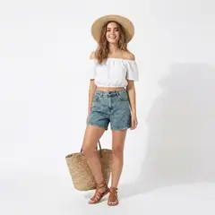 COTTON'S JEANS - SHORT CLÁSICO PARA MUJER ADELA