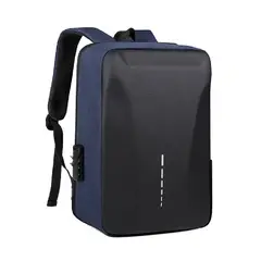 GENERICO - Mochila Antirrobo Impermeable Tapa Dura Con Clave Usb - Merc