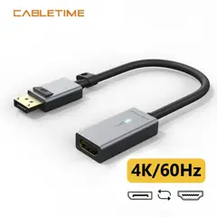GENERICO - ADAPTADOR DP a HDMI CABLETIME CP20A 4K 60HZ