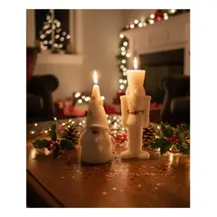 GENERICO - Navidad. Pack x 2 Velas Aromaticas Gnomo y Cascanueces en Cera de Soya.