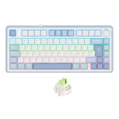 AULA - Teclado Mecanico F75 Español White Switch Leobog ReaperGreen