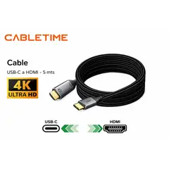 GENERICO - Cable USB-C a HDMI Cabletime CC10P 5m 4K 60Hz