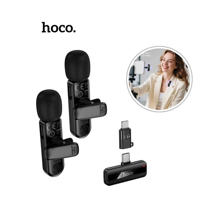 Micrófono Inalámbrico Dual - L20A Compatible iPhone y Android