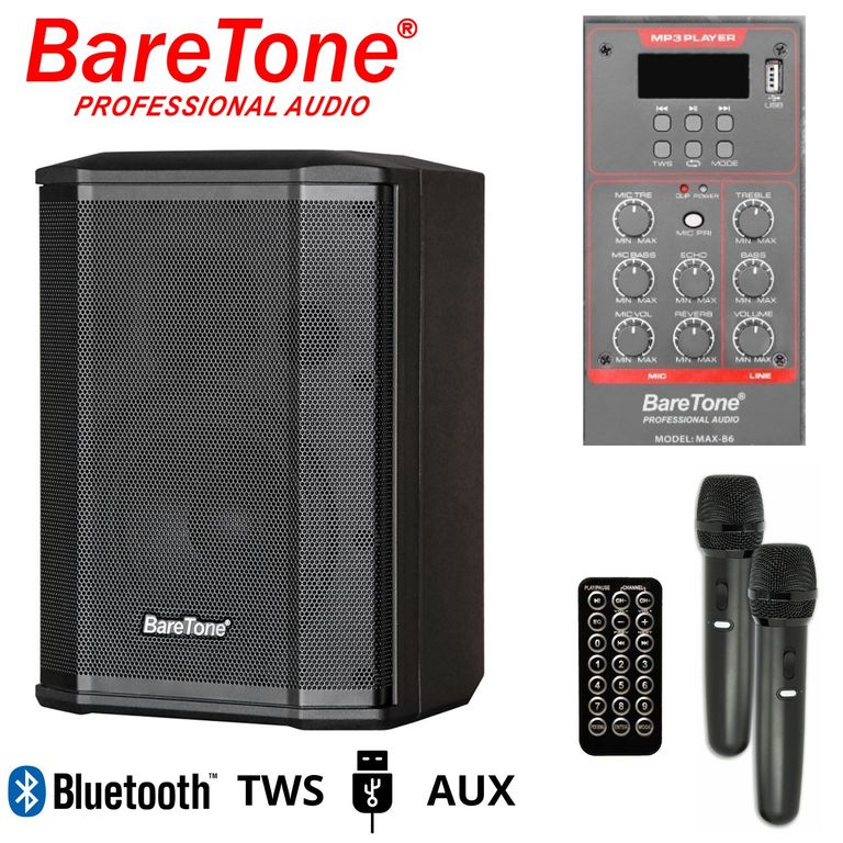 Parlante Profesional MAX B6 USB BT TWS 02 Micrófonos