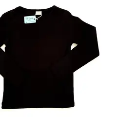 RED CARROT - Polo unisex niño manga larga algodon negro