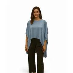 AMA OUTFITTERS - BLUSA CUELLO OJAL DE LYCRA MORA