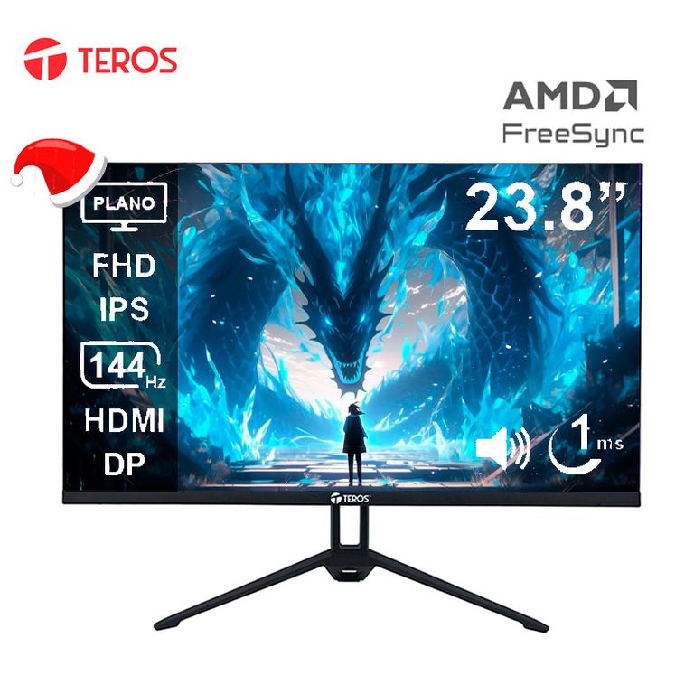Monitor Gamer 24 pulgadas 144Hz TE-2417S FHD IPS 1ms con parlantes HDMI DP