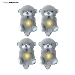 GENERICO - Peluche Nutria Musical Respiracion Sensorial Color Gris - 04 Unidades