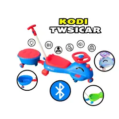 GENERICO - TWISCAR CON REMOLQUE KODICAR AZUL CON ROJO PARA NIÑOS