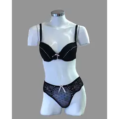 GENERICO - Conjunto de Ropa Interior Mujer Elegante 2PZa Sosten y Truza Talla 34B M  DEALCOBA