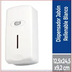 TECNICA - DISPENSADOR DE JABÓN LIQ. ECON RELL BLANCO Elite x1
