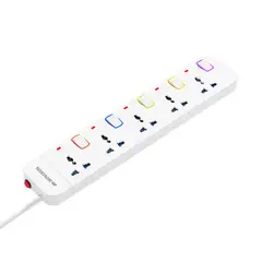 MOVISUN - Supresor de Picos Exco-501 Blanco 5 Salidas Independientes