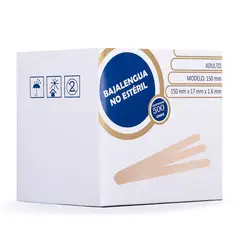 GENERICO - Baja Lengua de Madera No Estéril para Adulto CAJA 500 UND