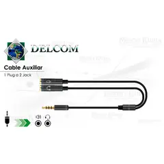 GENERICO - CABLE DE AUDIO SPLITER 1PLUG a 2JACK DELCOM STEREO