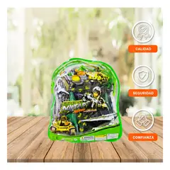 GENERICO - Juego de Soldaditos Equipado en Mochila con Accesorios de Guerra Verde