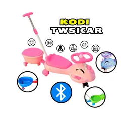 GENERICO - TWISCAR CON REMOLQUE KODICAR ROSADO CON FUCSIA PARA NIÑAS