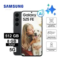 SAMSUNG - Celular Galaxy S25 Fe 512gb 8GB - NEGRO