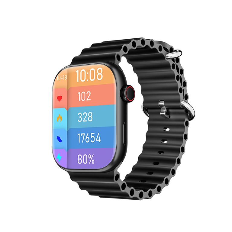 Smartwatch con notificaciones monitoreo de salud y función de llamadas