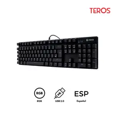 TEROS - Mecánico TE-4068G Negro USB 2.0
