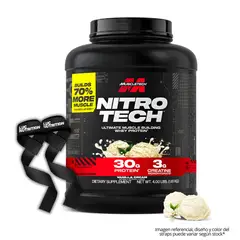 MUSCLETECH - Nitrotech Whey Protein - Nitrotech Performance 4 LB - Vainilla Cream + Straps