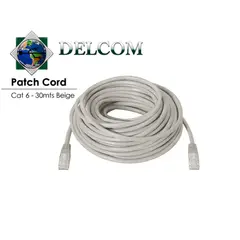 GENERICO - CABLE RED PATCH CORD 30mt cat-6 DELCOM Grey