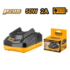 INGCO TOOLS - CARGADOR PARA BATERÍA INGCO 20V P20S FCLI2001