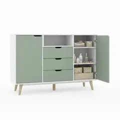 GENERICO - Comoda Infantil 4Cj con Colgador Luna Color Agave Amore Home