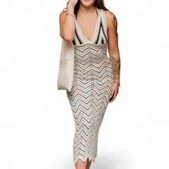 GENERICO - Vestido Arcoiris Material Lad 233G-32 Hilo Tacto Color Gris