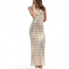 GENERICO - Vestido Arcoiris Material Lad 233G-32 Hilo Tacto Color Naranja