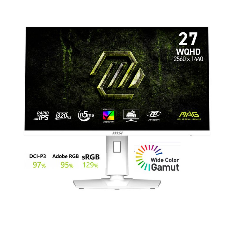 Monitor Gamer MAG 274QRFW X32 27 WQHD 320Hz Rapid IPS HDR400
