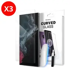 SHIELD - Pack x3 Mica Protector de Pantalla de Vidrio UV Clear para Huawei P50 Pro