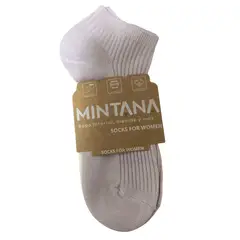 MINTANA - PACK 3 MEDIAS SIN COSTURA TALONERA ALGODON HILO MUJER ROSA