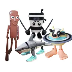 GENERICO - Italian Brainrot Pack 4 Tung Tung Sahur, Asesino Capuccino, Tralalero Tralará y Vaca Saturnita