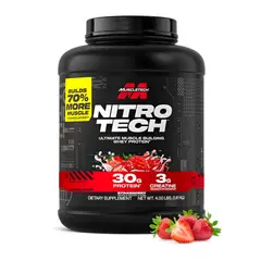MUSCLETECH - Nitrotech Whey Protein - Nitrotech Performance 4 LB - Strawberry