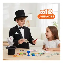 GENERICO - Pack12 Set de Magia Abracadabra para Niños con Accesorios Interactivos Y+Regalo Sticker
