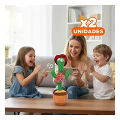 GENERICO - Pack2 Juguete Parlante Infantil Verde Entretenido y Educativo Sombrero Rojo Y+Regalo Sticker