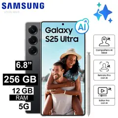 SAMSUNG - GALAXY S25 ULTRA 256GB 12GB 200MP TITANIUM BLACK