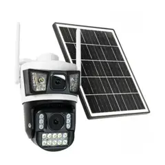 SEISA - Cámara de Seguridad Solar Chip 4G Doble Lente Full HD Visión Nocturna Batería Recargable