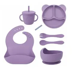 GENERICO - Set completo de alimentación 5 piezas LILA