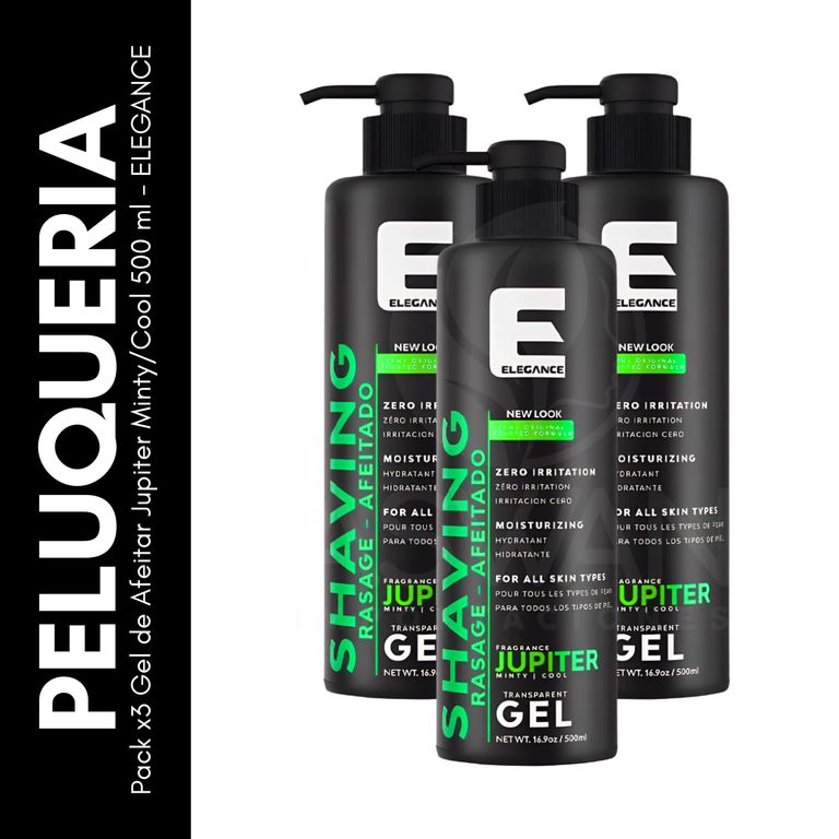 Pack x3 Gel de Afeitar Jupiter MintyCool 500 ml - ELEGANCE