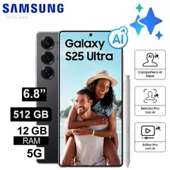 SAMSUNG - Galaxy S25 Ultra 5G 512gb 12gb Ram Dual Sim Negro