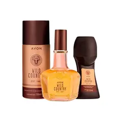 AVON - Wild Country Perfume de Hombre con Deo SPray y Roll On