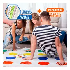 GENERICO - Pack2 Twister para Ninos Mayores de Seis de Edad para Juego Y+Papel Regalo