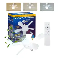 SEISA - Ventilador de Techo LED Ultra Silencioso 40W con 5 Aspas Luz 3 Velocidades y Control Remoto