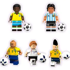 GENERICO - XP017 Mini figurita brasil de bloque armable futbol