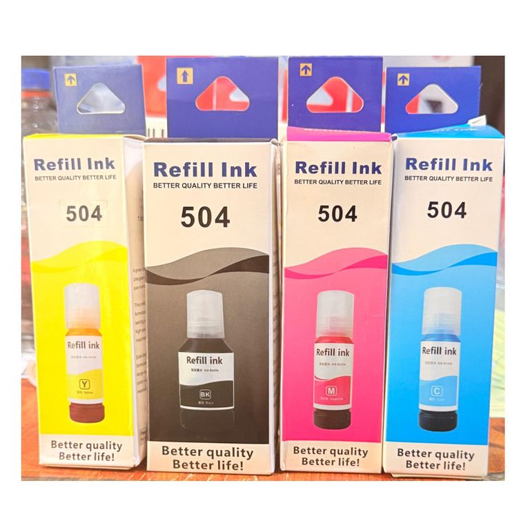 Kit de Tinta compatible t504 para Impresoras Epson L4160 L4260 L6171 L4150 L6270