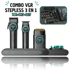 GENERICO - Combo VGR 3 en 1 Clipper + Trimmer + Shaver – STEPLESS
