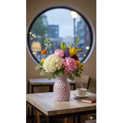 NACIONAL - Florero Amatista de Lorategi Elegancia Peruana en Cerámica Lila