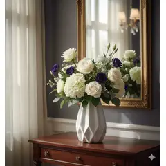 NACIONAL - Elegancia Minimalista con Espíritu Peruano Florero Modelo Killa Geométrico Blanco