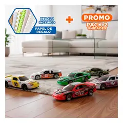 GENERICO - Pack2 Carrito Metal Pack de 8 Piezas para Diversion Multicolor Y+Papel Regalo